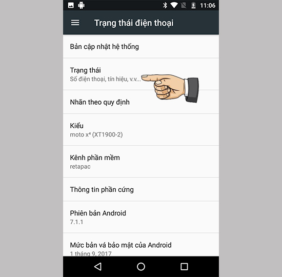 Xem thông tin máy